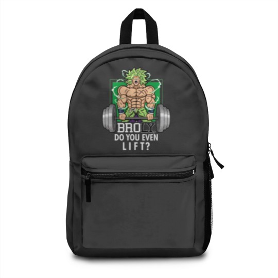 Discover Brolifting Super Saiyan Gym Lifting Broly Anime Workout Backpacks
