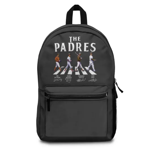Discover The Padres Walking Abbey Road Signatures Baseball Backpacks, Kim Ha-Seong, Manny Machado, FRD Tatis JR.