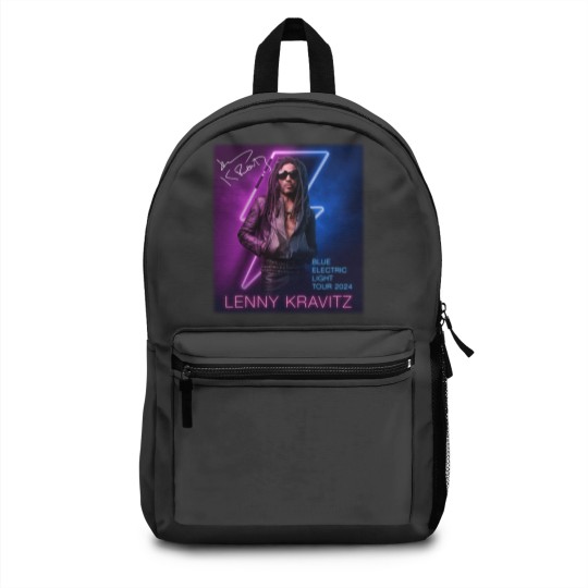 Discover Lenny Kravitz Electric Blue Light Tour 2024 Signature Unisex Backpacks All Size