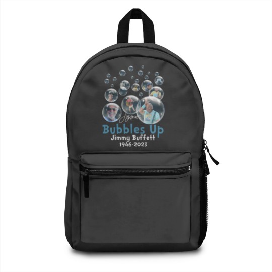 Discover Rare Jimmy Buffett 1946 2023 Bubbles Up Thank  You Memories Black Backpacks