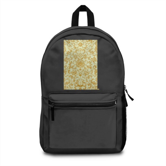 Discover yellow-gold pattern with flower motifs Backpacks
