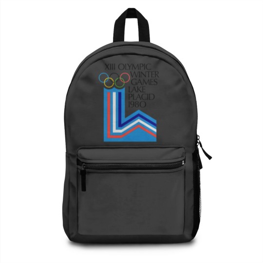 Discover Lake Placid 1980 Winter Olympics Men's Grey Backpacks Size S-5XL