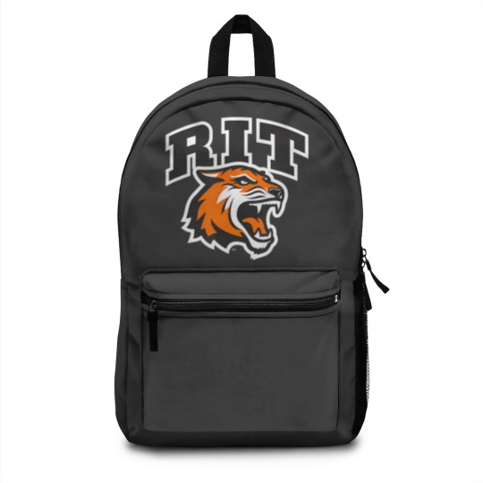Discover rochester institute of technology rit tiger stacked logo Backpacks