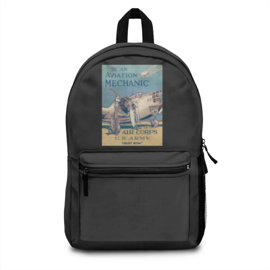 Discover Vintage US Amy- Be an Aviation Mechanic - in the Air CorpsGraphic Backpacks