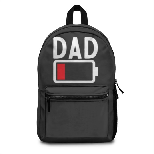 Discover Funny Low Battery Dad daddy and son gift Backpacks