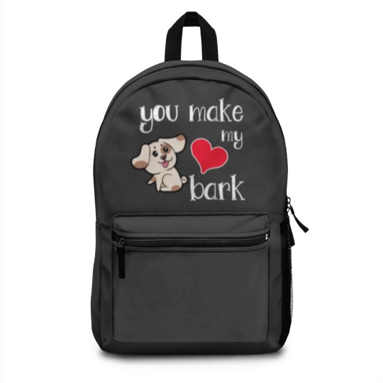 Discover You make my heart bark Dog Doggie Present Heart Backpacks