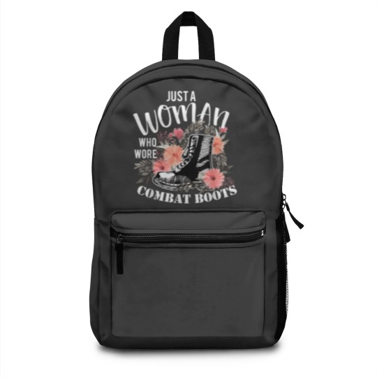 Discover Just A Woman Wore Combat Boots Veteran Backpacks
