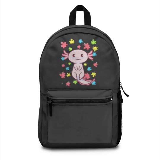 Discover Axolotl Autism Awareness Puzz;E Water Backpacks