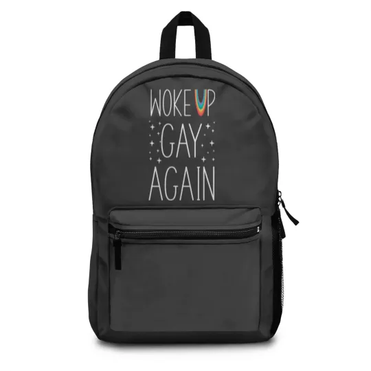 Discover LGBT Pride Rainbow Woke Up Gay Again Stars Backpacks