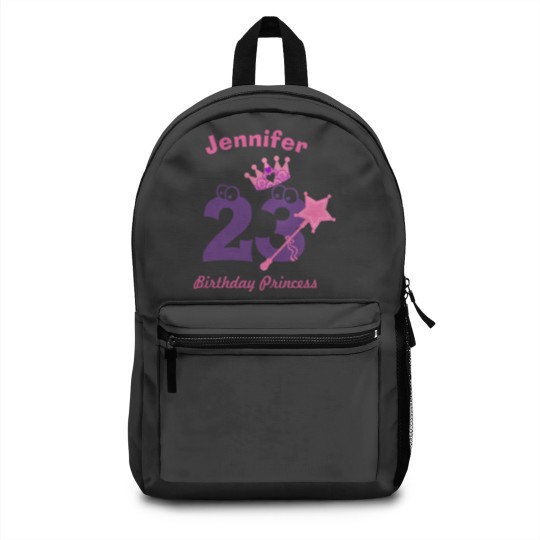 Discover Birthday Girl Custom Name Age Backpacks