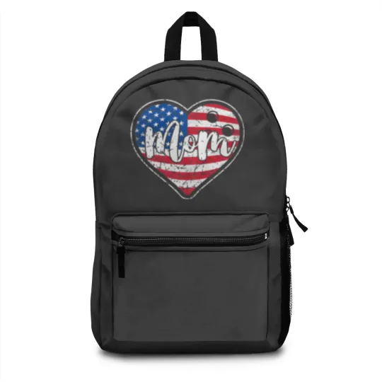 Discover Womens Distressed American Flag Heart Bowling Backpacks