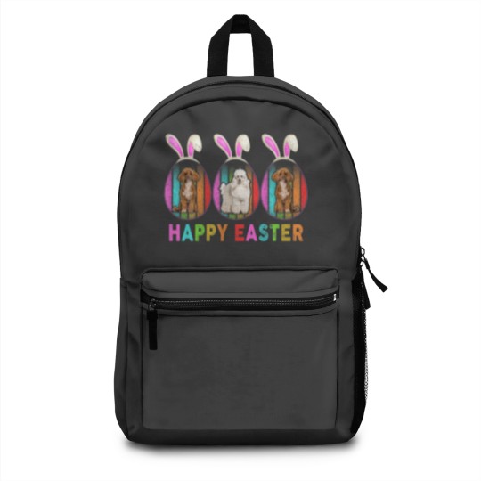 Discover Happy Easter Cute Bunny POODLE Dog Lover Backpacks