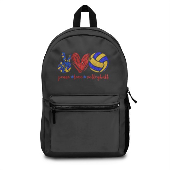 Discover Backpacks - Peace Love Volleyball Design