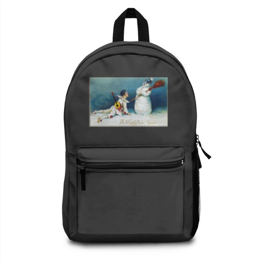 Discover Vintage New Year's Day Boy And Snow Backpacks