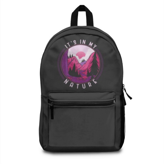 Discover Funny Hiking Mountains Meme Quote Its In My Nature Backpacks