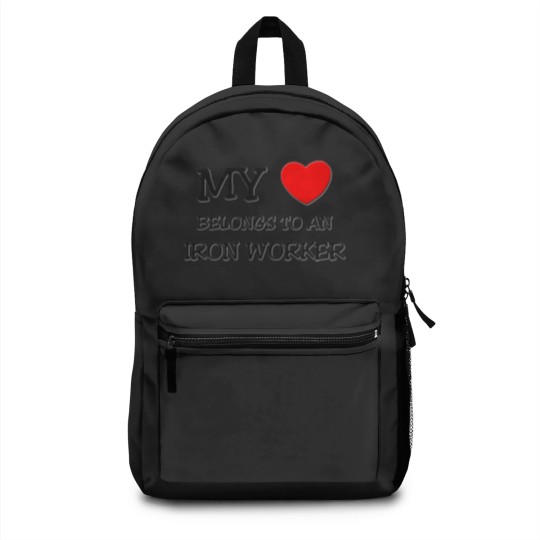 Discover My Heart Belongs To An IRON WORKER Backpacks