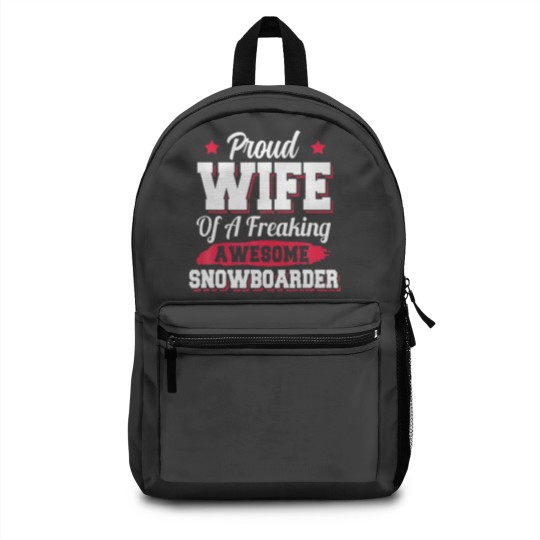 Discover Snowboarding Winter Snowboard Snowboarder Wife Backpacks