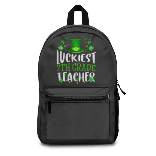 Discover Luckiest 7Th Grade Teacher St Patricks Day Leprech Backpacks