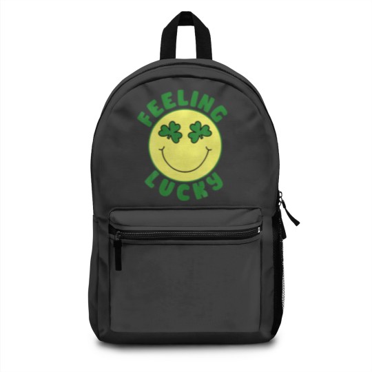 Discover St Patrick's Day I Feel Lucky Leopard Clover Graph Backpacks