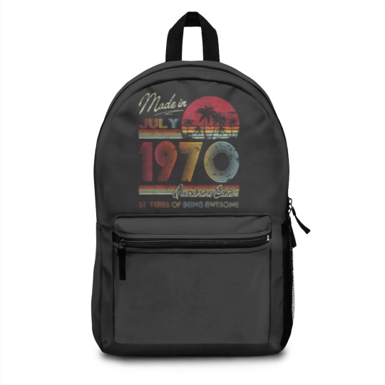 Discover Born July 1970 51St Quarantine Bithday Made In 197 Backpacks