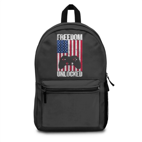 Discover Gamer 4Th Of July Freedom Unlocked Video Games Backpacks