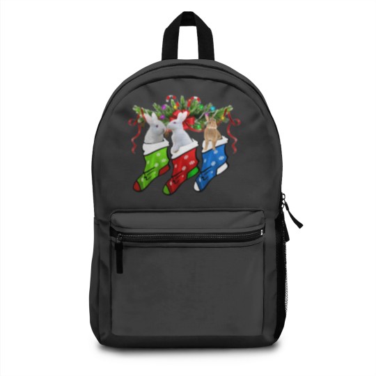 Discover Funny Three Rabbit In Sock Christmas Rabbit Gift Sleeveless Backpacks