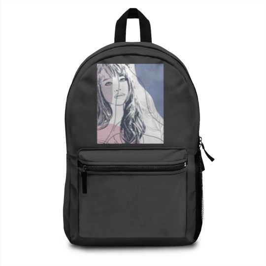 Discover Portrait sketch, tropical plants colorful shapes Backpacks
