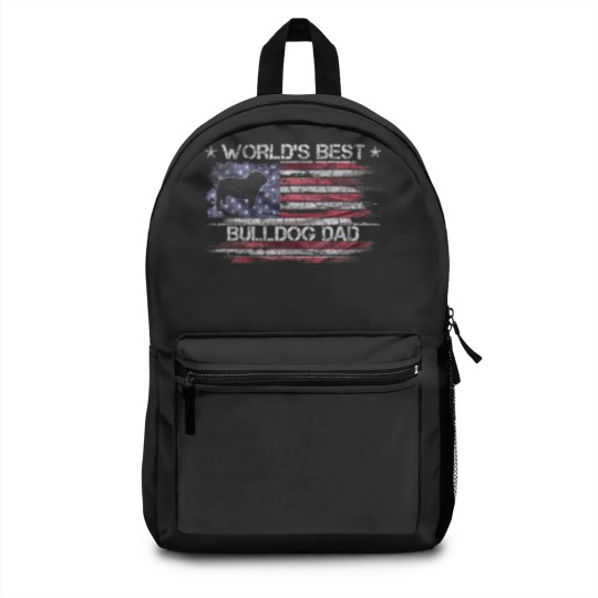 Discover Vintage USA Flag World's Best English Bulldog Backpacks