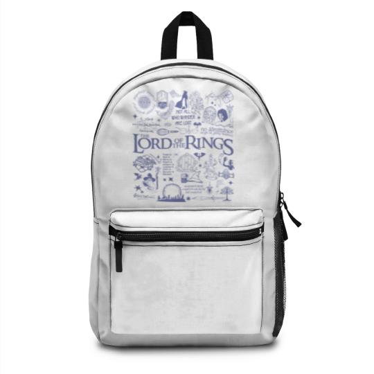 Discover The Lord of the Rings Blue Doodle Backpacks, Aragorn Gandalf Frodo Baggins Backpacks