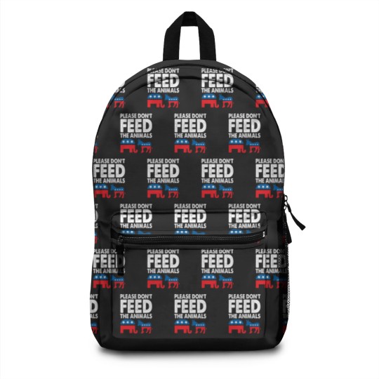 Discover Please Dont Feed The Animals USA Flag Libertarian Backpacks