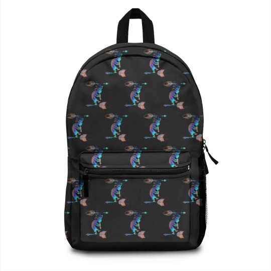 Discover Native American Kokopelli With Two Feathers 2 Backpacks