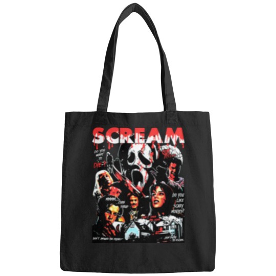 Discover Scream Vintage Halloween Bags, Horror Movie Bags, Scream Merch