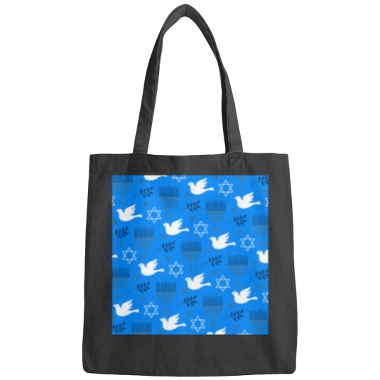 Discover Hanukkah Doves, Menorahs, And Star Of Davids Pattern Bags