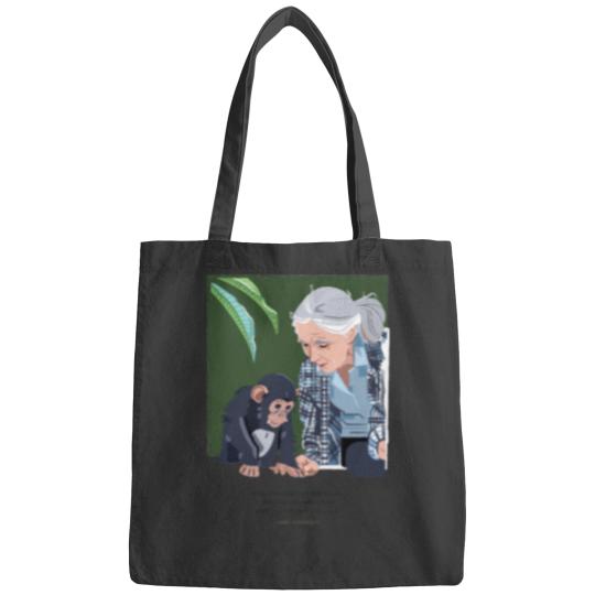 Discover Jane Goodall and Chimpanzee - Understand, Care, Help. Bags
