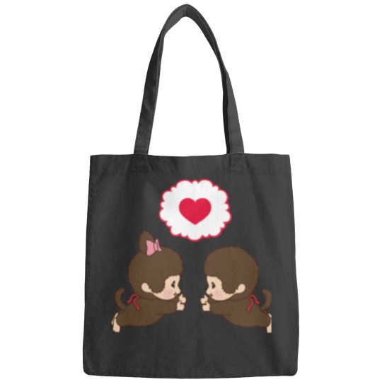 Discover Monchhichi with heart Bags