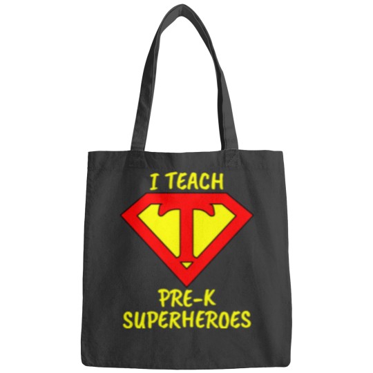 Discover I Teach  Superheroes Pre-K Teacher Relaxed Fit Bags