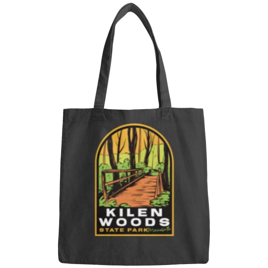 Discover Kilen Woods State Park MN Vintage Sticker Bags