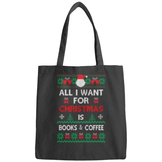 Discover Book Christmas book and coffee Bags