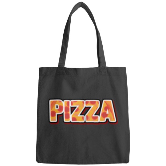 Discover Pizza Text Graphic Pizza Lover Eating Italian Food Bags