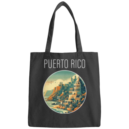 Discover Puerto Rico scenery Art Deco 2024 Bags