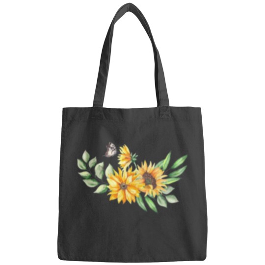 Discover Funny Sunflower Butterflies Dreams Monarchs Natural Bags