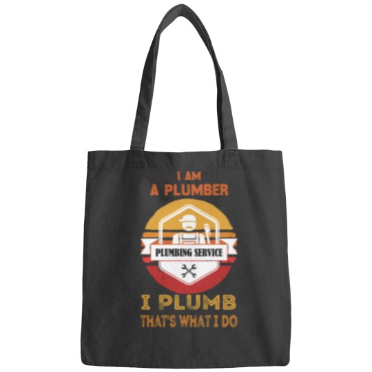 Discover 1 I Am A Plumber I Plumb That_s What I Do Funny Design Vintage Bags
