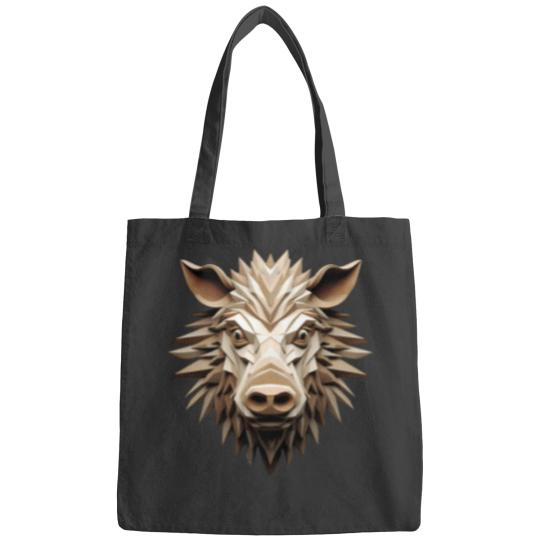 Discover 3D Cartoon Hog, wild boar, Logo, , Wall arts, Art Prints and More Bags