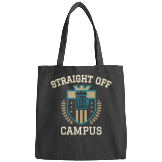 Discover Straight Off Campus-Beer Crest Bags