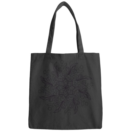 Discover Black Intricate Mandala Design 038 Bags