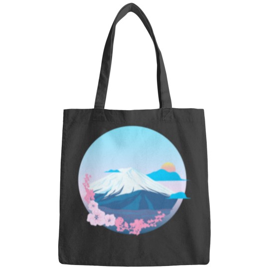 Discover Cherry Blossom and Mountain Fuji Active Bags