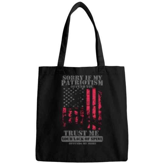 Discover Sorry If My Patriotism Offends You - Patriots Patriotism Patriotic Veteran 26 Bags