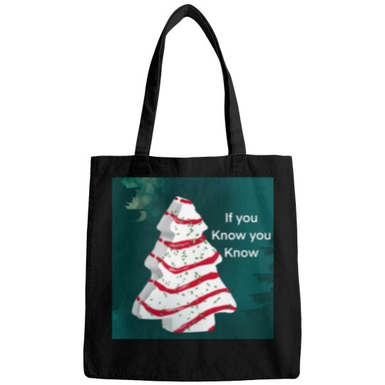 Discover Christmas tree cake iykyk Postcard Bags