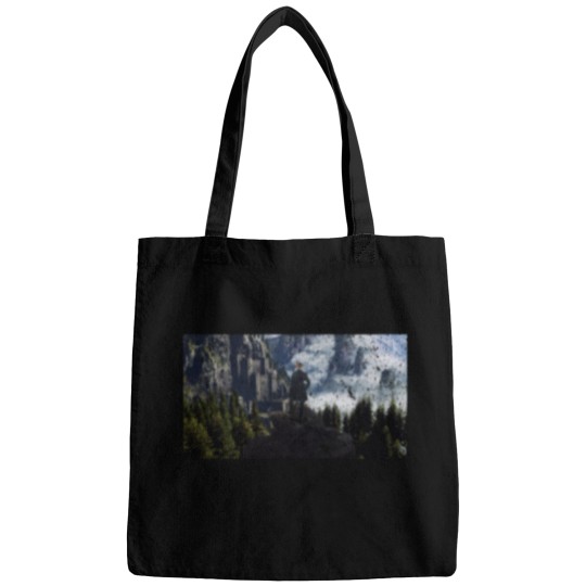 Discover Witcher 3 Kaer Moren Wanderer above the sea fog Bags