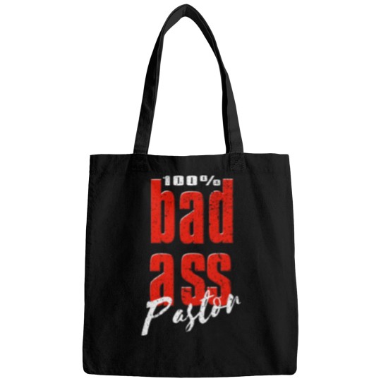 Discover Funny gift for daring, badass pastor Bags